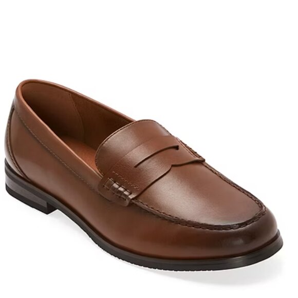 NO BOX Stafford Men\'s Flint Slip On Dress Loafers Brown Size 10.5 $90 RY1458